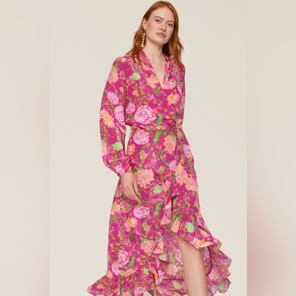 ROCOCO SAND Chloe Wrap Maxi Dress in Pink Size XS Long Gown​ - Picture 6 of 9